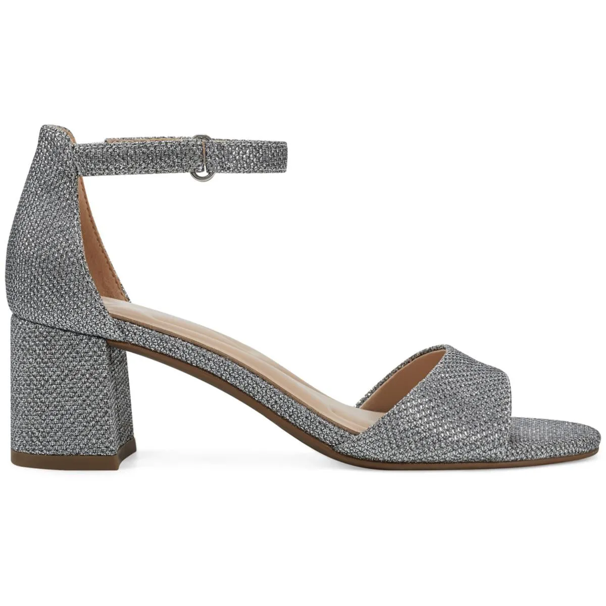 Daven Womens Glitter Ankle Strap Heels