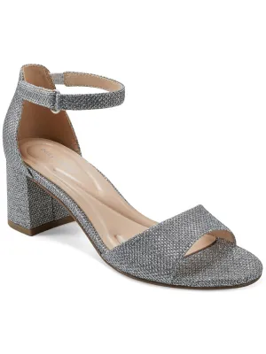 Daven Womens Glitter Ankle Strap Heels
