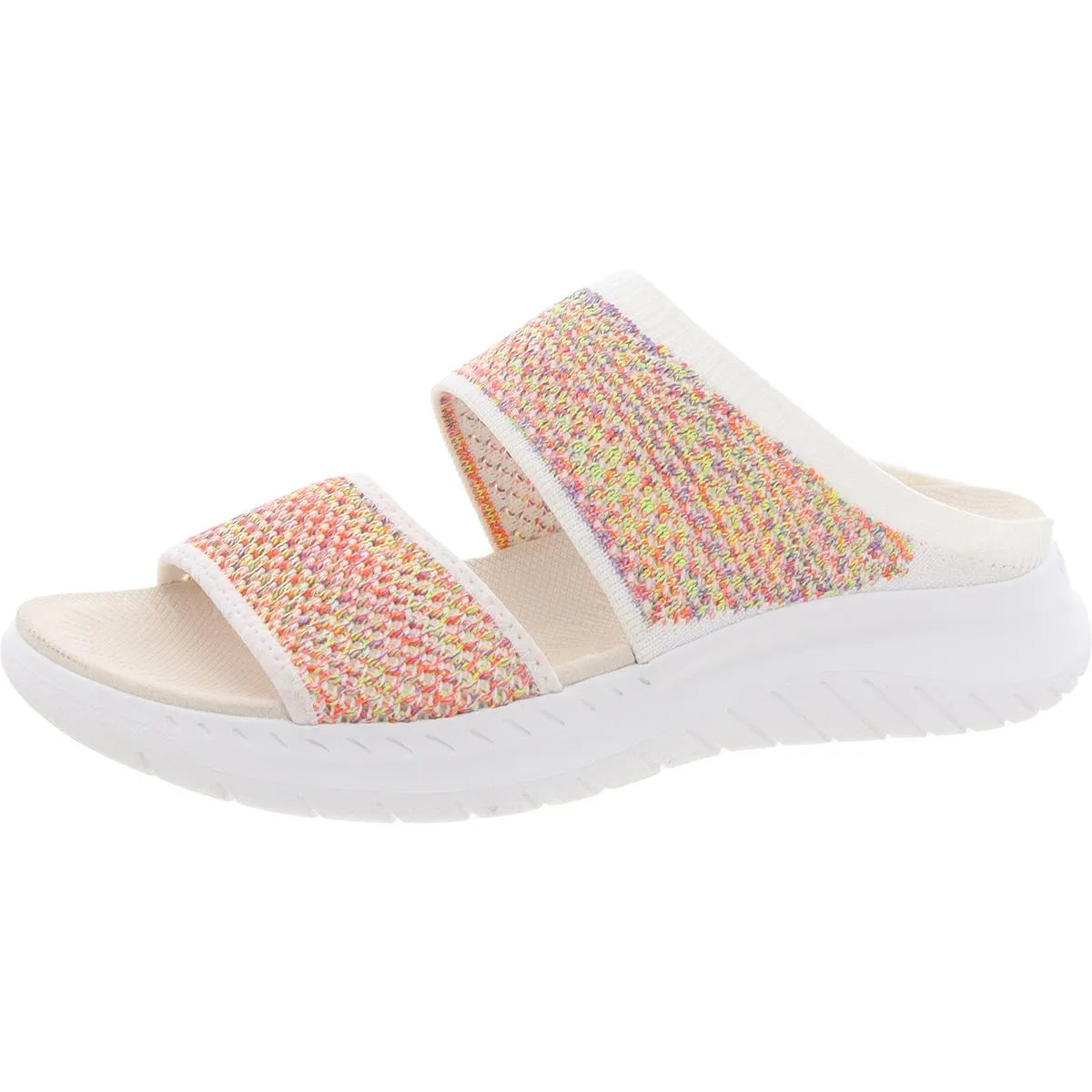Davera Womens Padded Insole Knit Slide Sandals