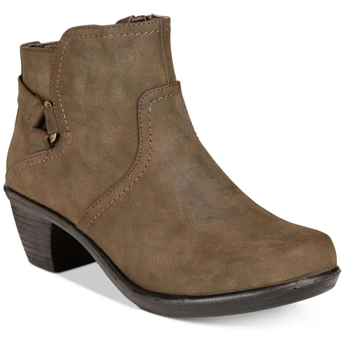 DAWNTA Womens Faux e Faux Leather Ankle Boots