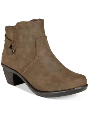 DAWNTA Womens Faux e Faux Leather Ankle Boots