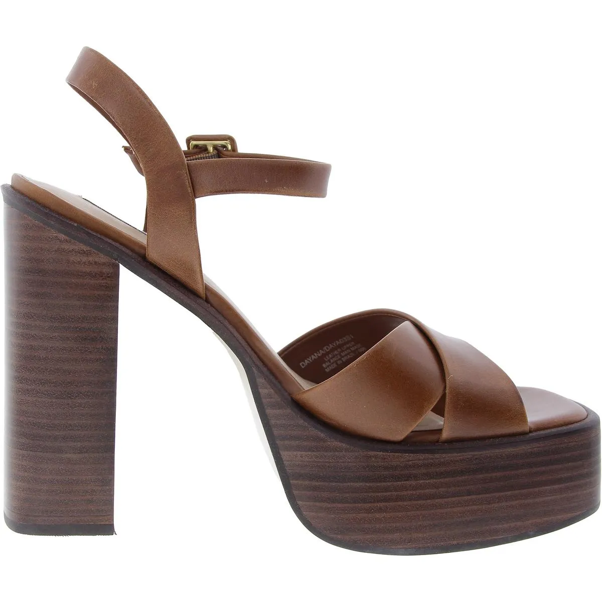 Dayana Womens Adjustable Leather Platform Sandals