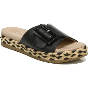 Daybreak Womens Real Raffia Wrap Flatform Slide Sandals