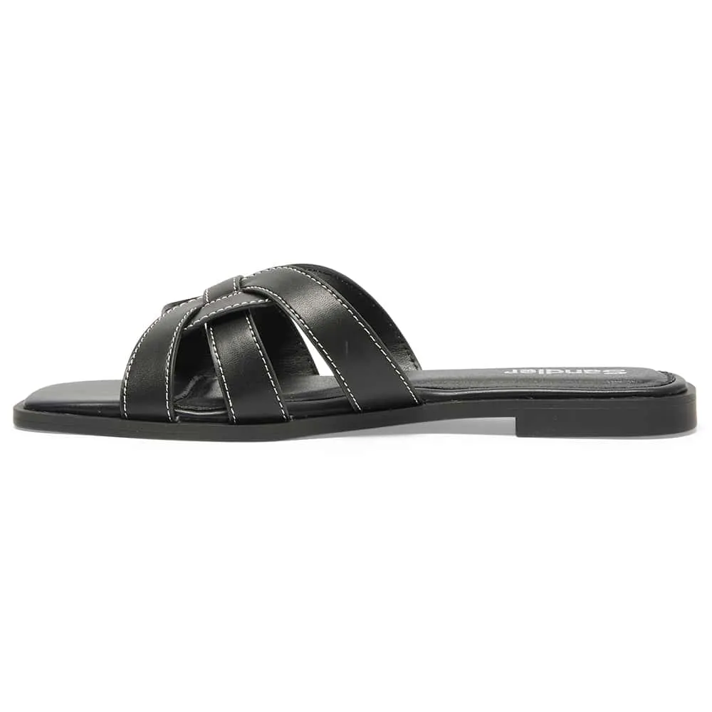 Demi Slide in Black Smooth