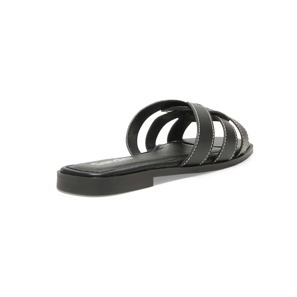 Demi Slide in Black Smooth