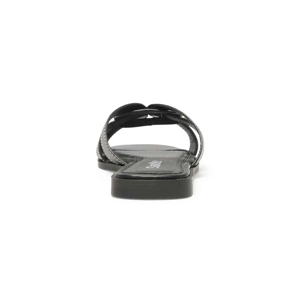 Demi Slide in Black Smooth