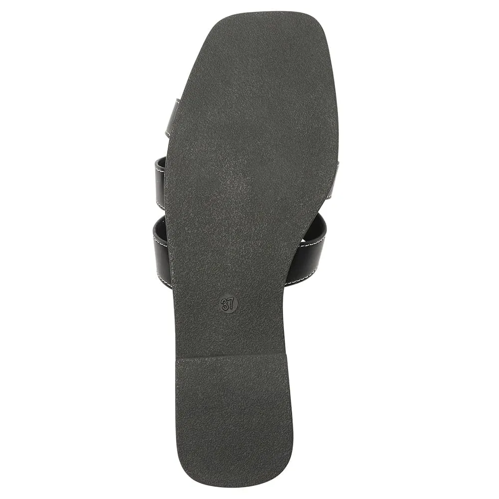 Demi Slide in Black Smooth
