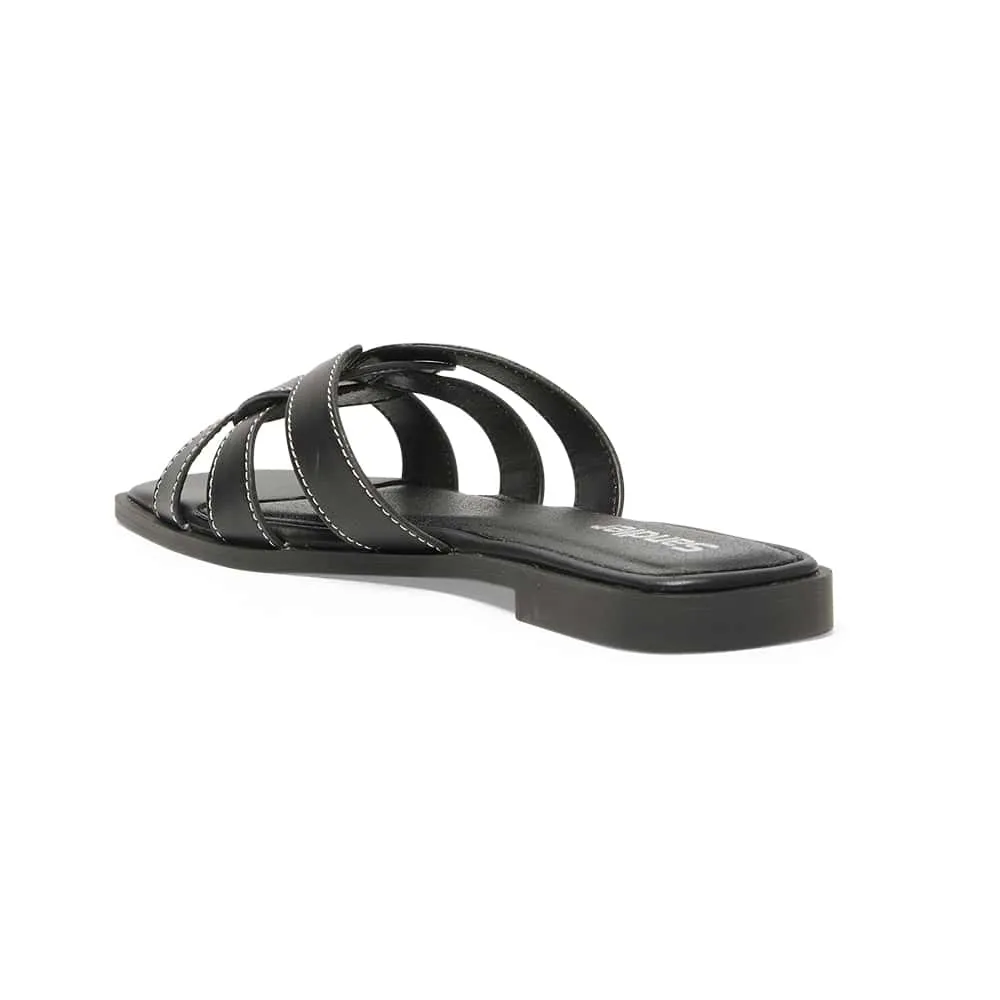 Demi Slide in Black Smooth