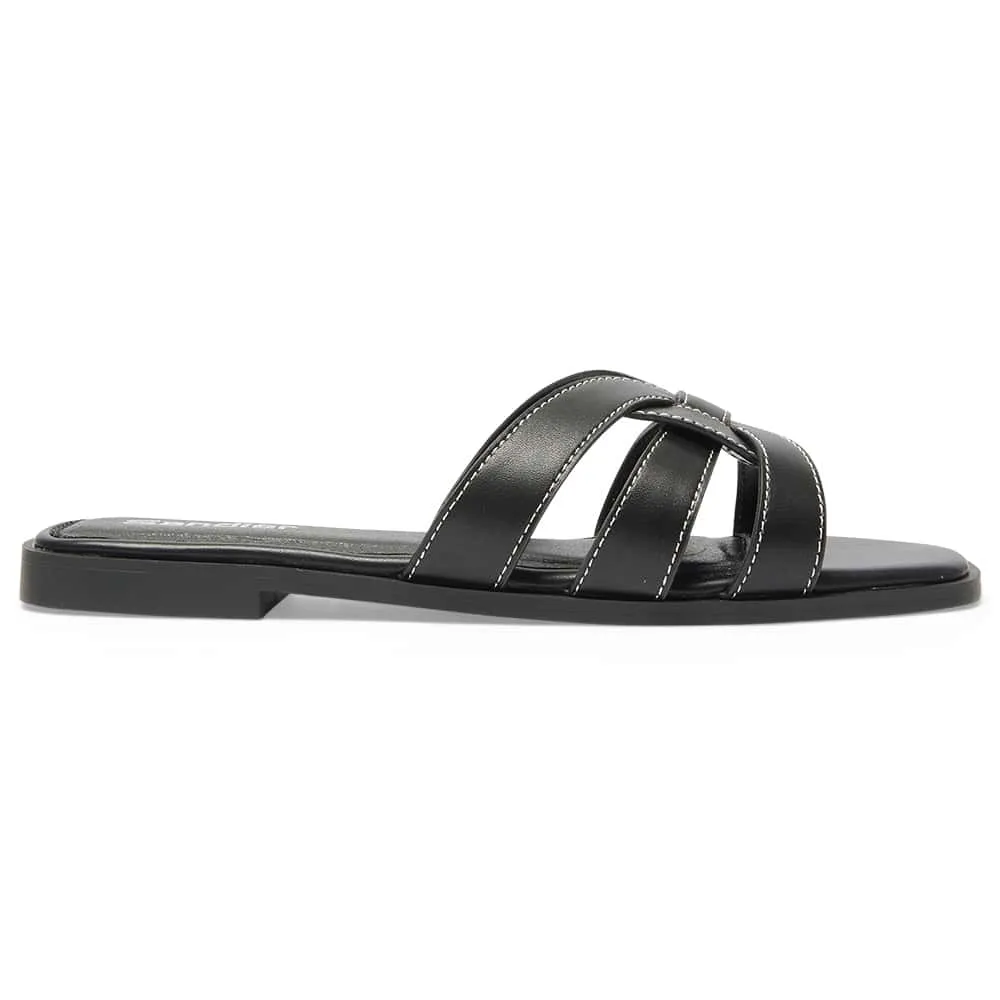 Demi Slide in Black Smooth