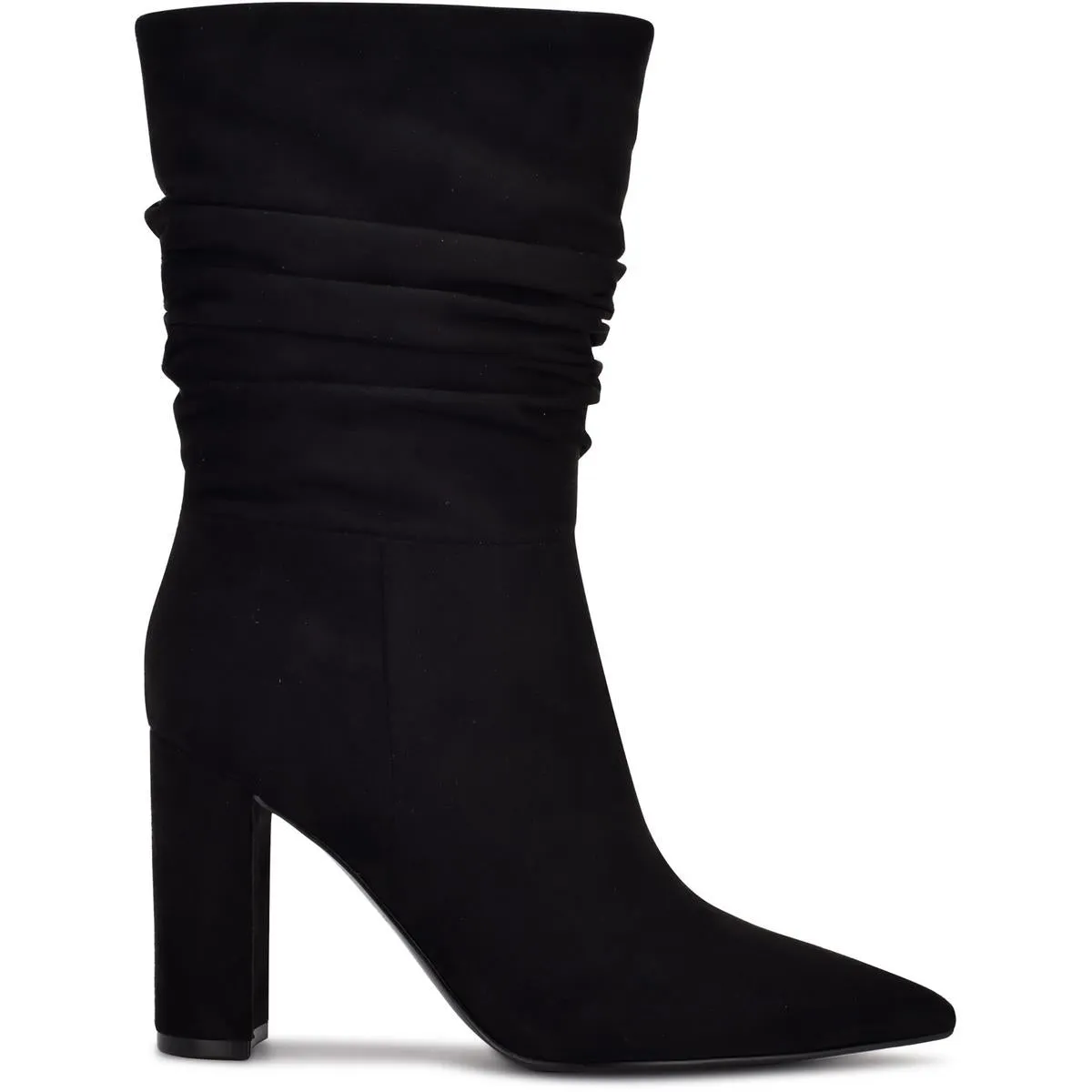 Denner 2 Womens Microsuede Covered Heel Mid-Calf Boots