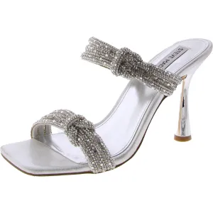 Dionne R Womens Rhinestone Square Toe Heels
