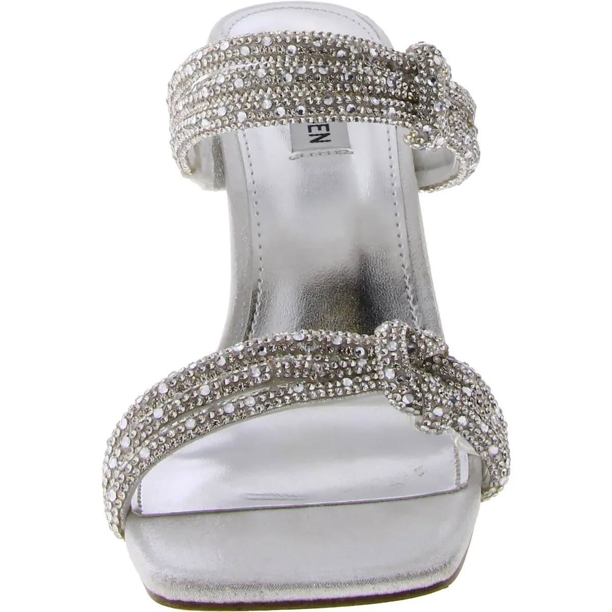 Dionne R Womens Rhinestone Square Toe Heels