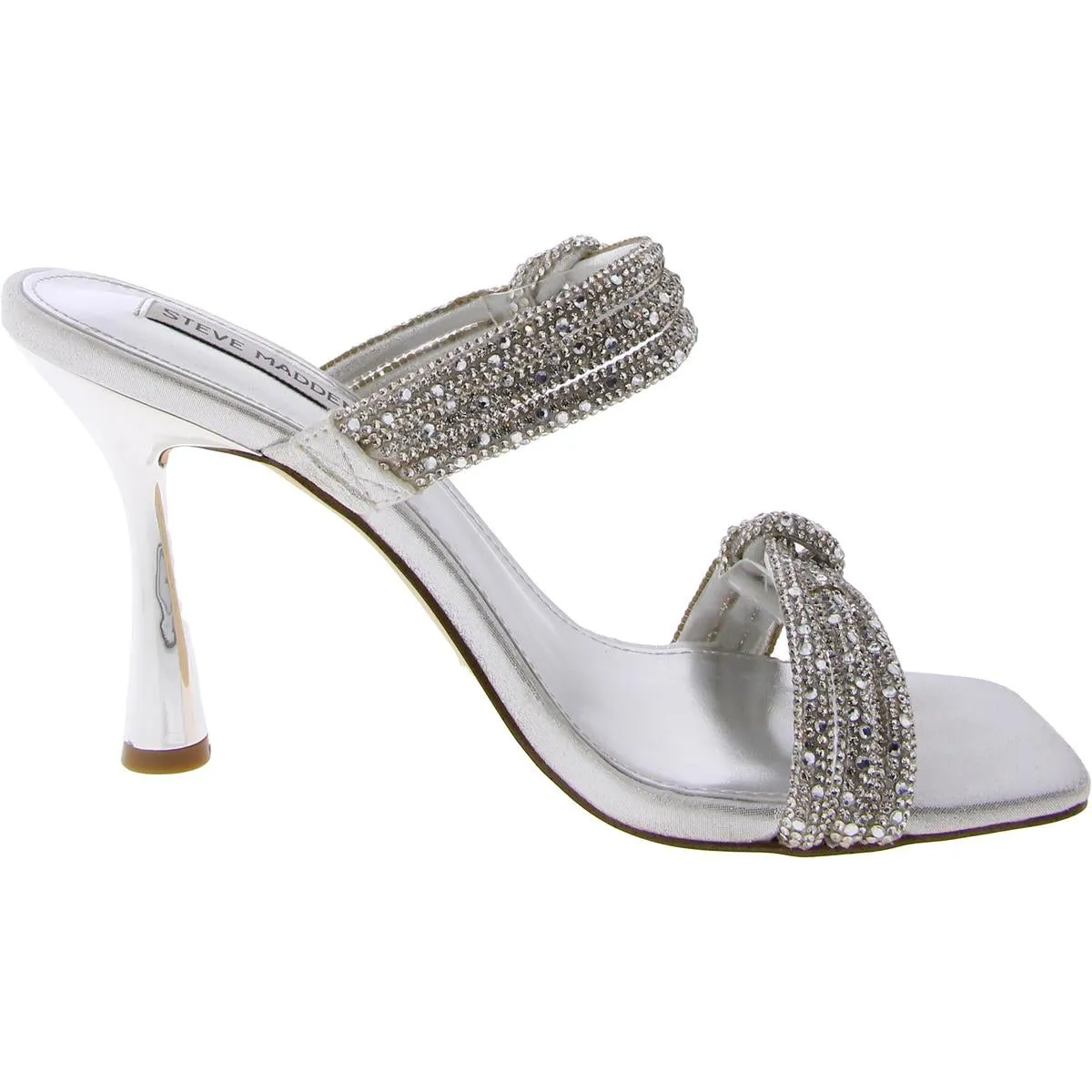 Dionne R Womens Rhinestone Square Toe Heels