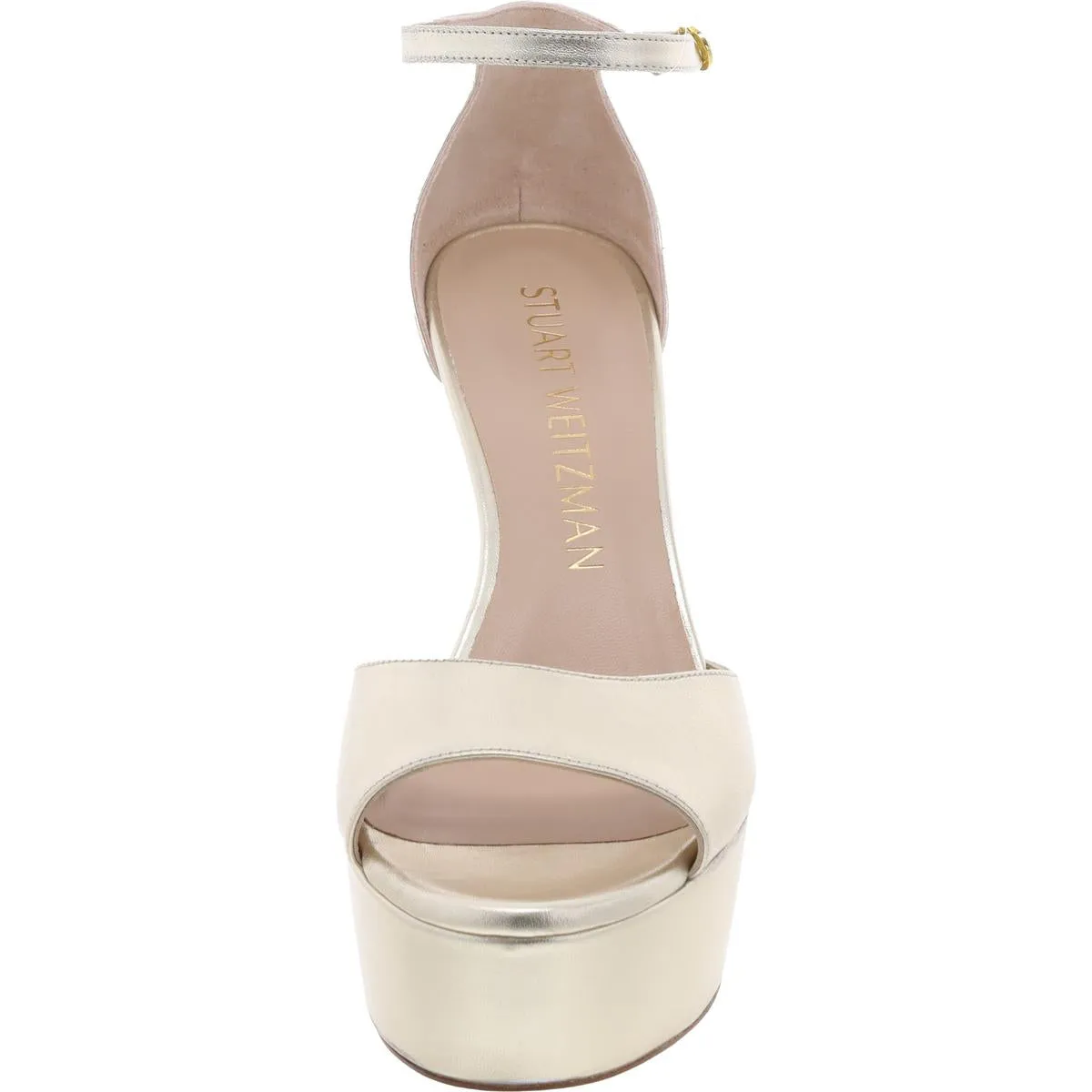 Disco Platform Womens Metallic Leather Heels