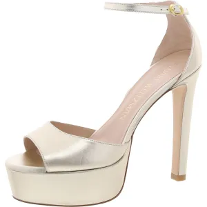 Disco Platform Womens Metallic Leather Heels
