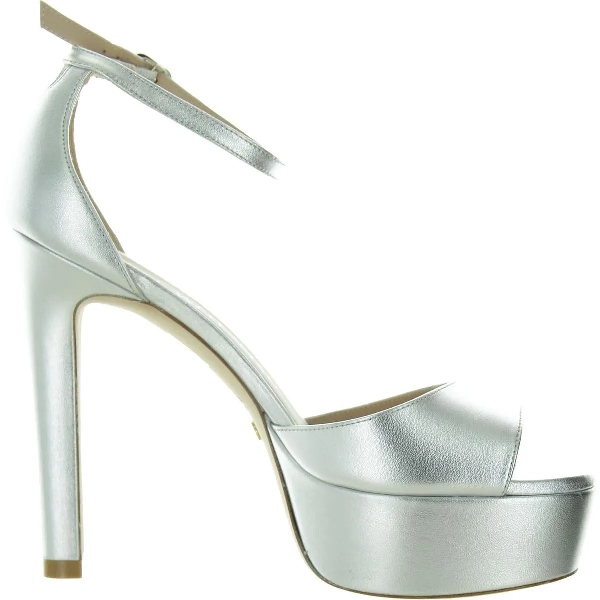 Disco Platform Womens Metallic Leather Heels