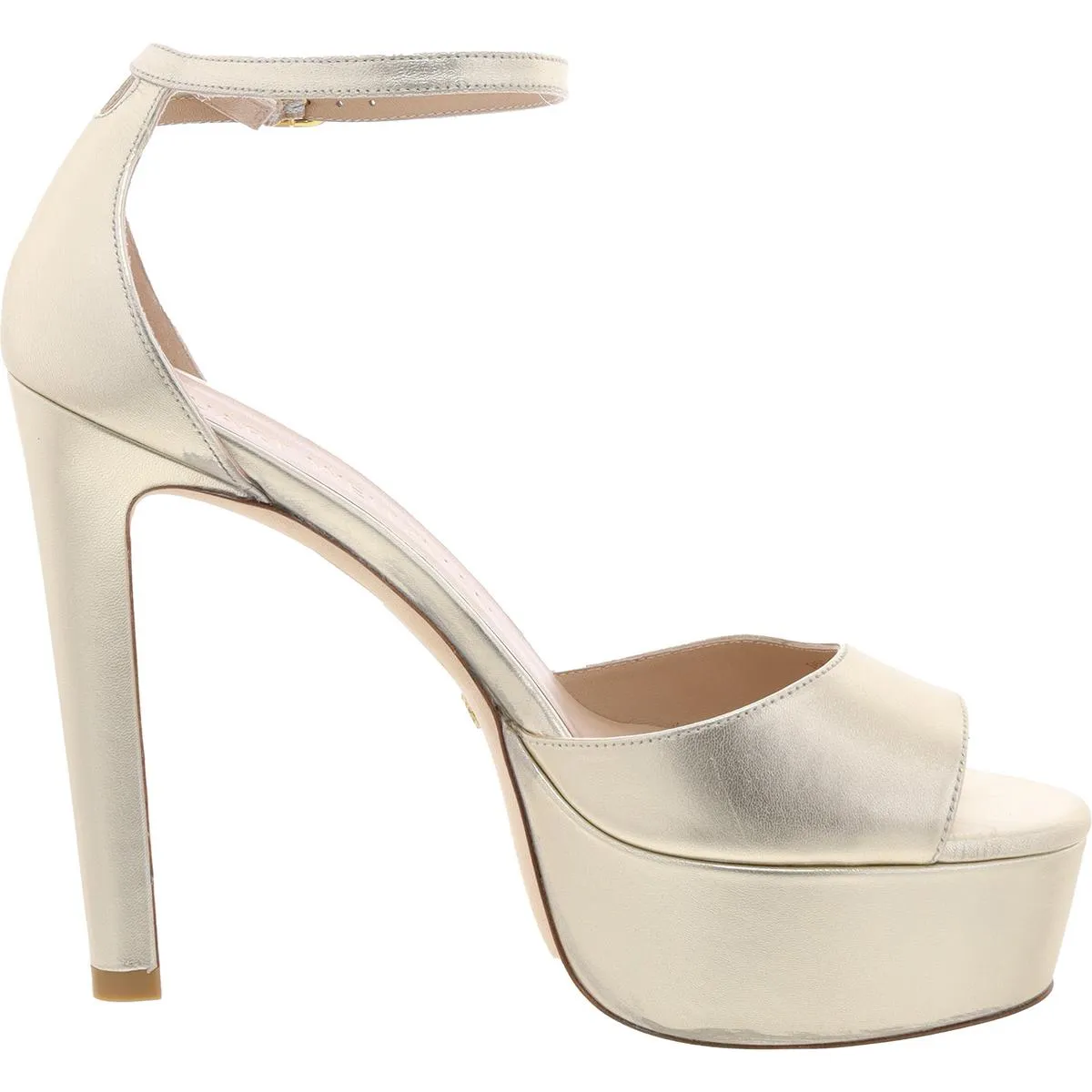 Disco Platform Womens Metallic Leather Heels