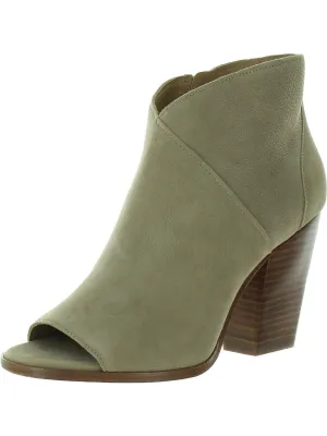 Diya Womens Nubuck Peep-Toe Booties