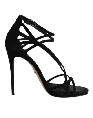 Dolce & Gabbana Leather Stiletto Heels Sandals Women's Shoes (Pre-Owned)