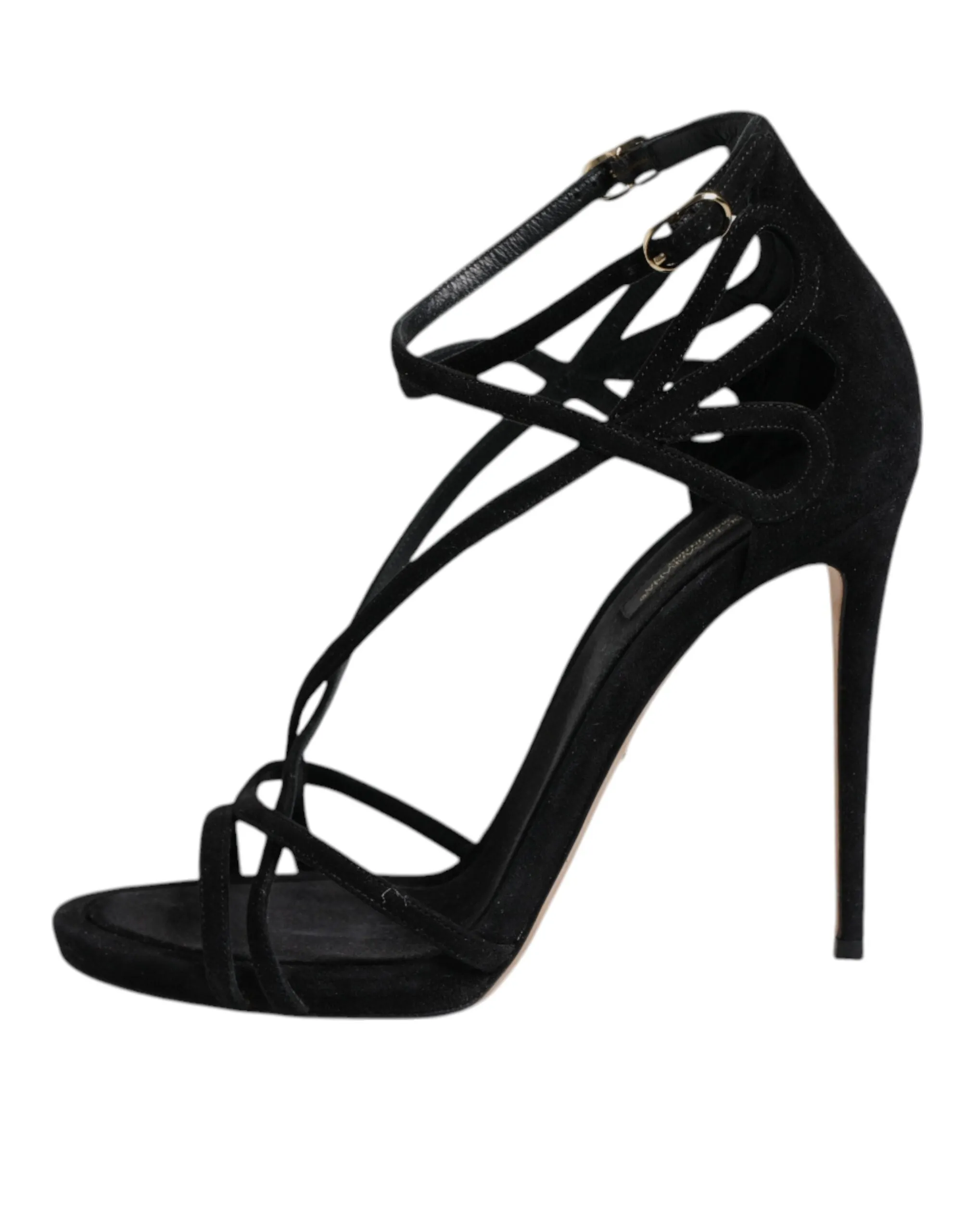 Dolce & Gabbana Leather Stiletto Heels Sandals Women's Shoes (Pre-Owned)