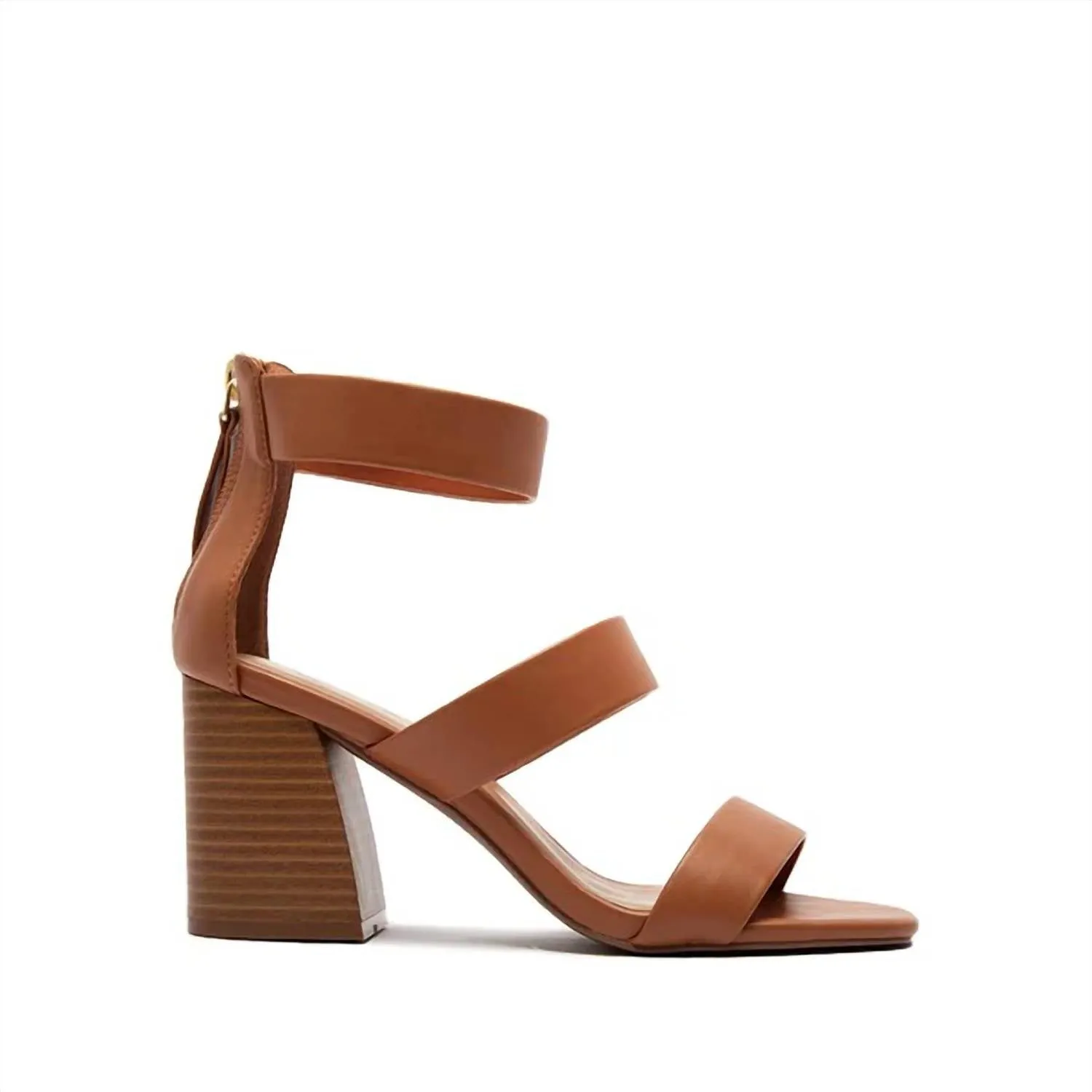 Dorcas Heeled Sandal In Camel