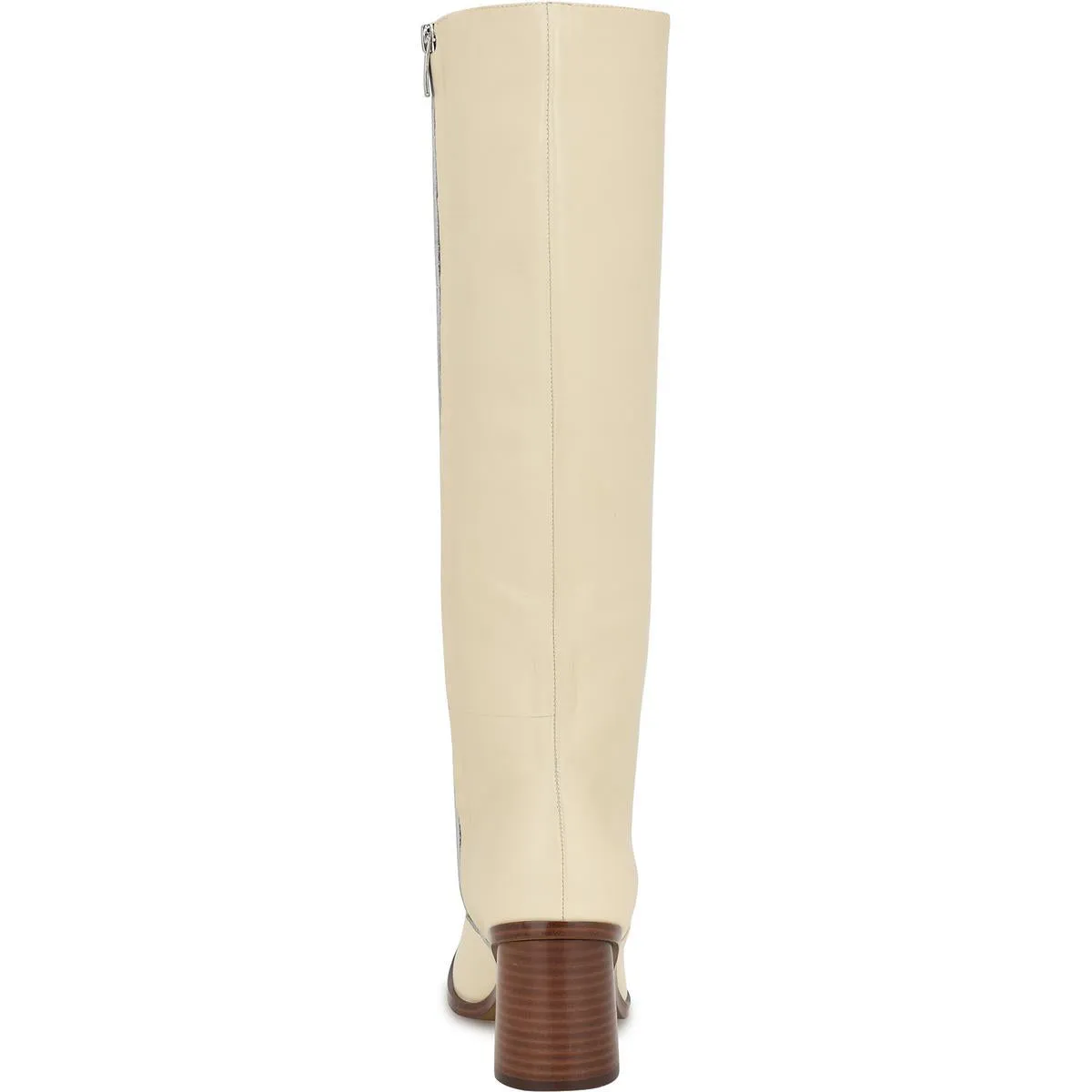 Dortha Womens Leather Block Heel Knee-High Boots