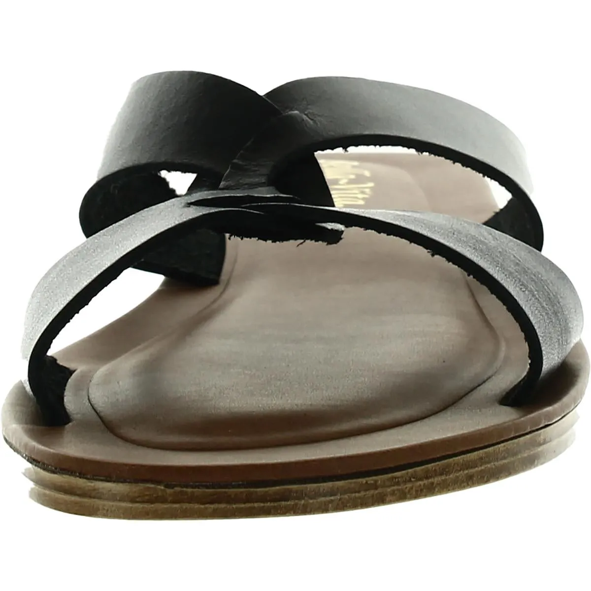 Dov-taly Womens Leather Slip On Slide Sandals