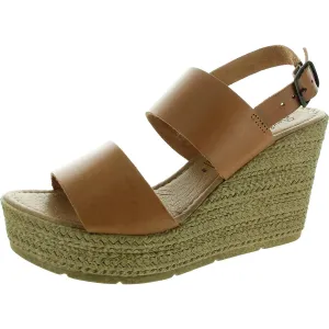 Downtime Womens Buckle Leather Wedge Sandals