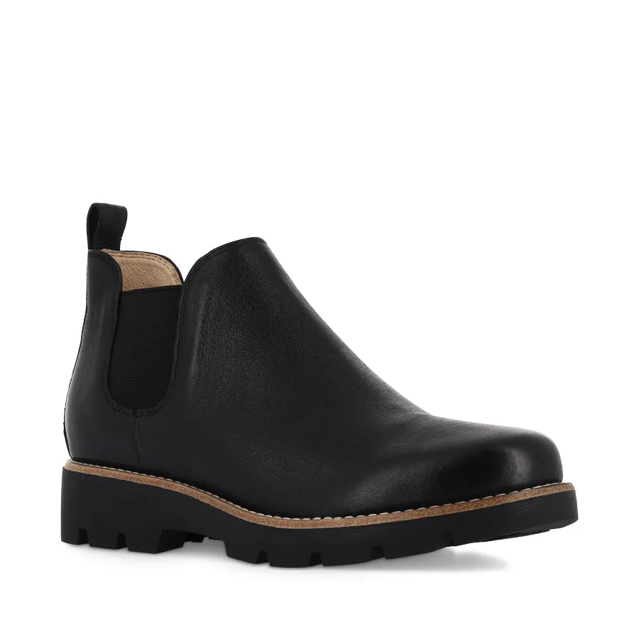DRARIA - BLACK LEATHER BLACK SOLE