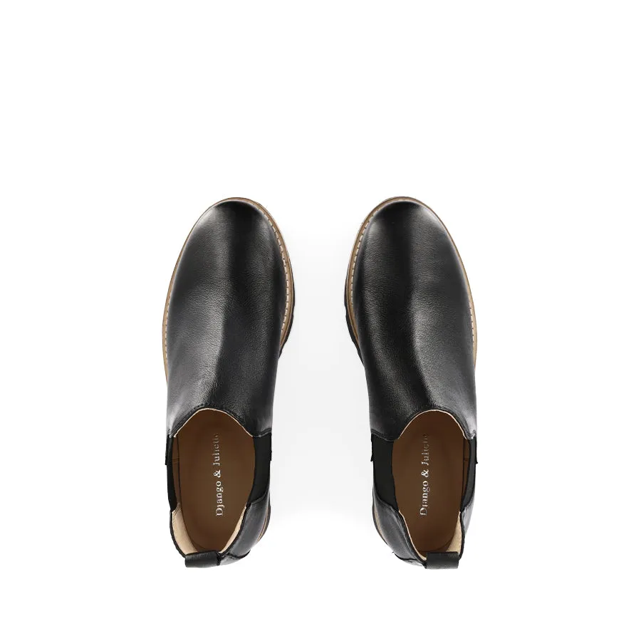 DRARIA - BLACK LEATHER BLACK SOLE