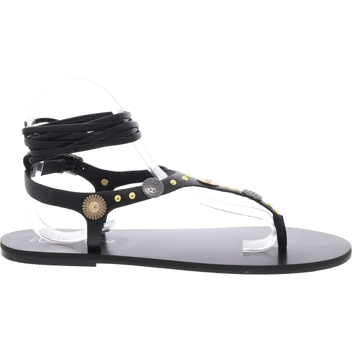Earheart Womens Embellished Adjustable Thong Sandals