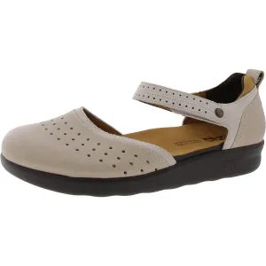 Eden Womens Perforated Leather Ankle Strap