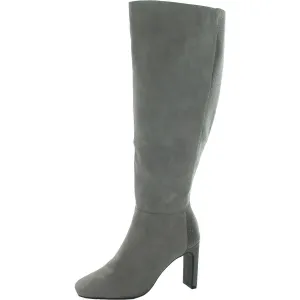elisabeth Womens Zip Up Snake Print Knee-High Boots