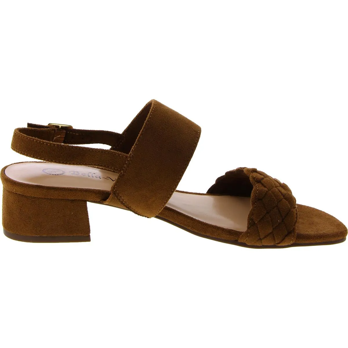 Ellison Womens Faux Suede Ankle Strap Heels
