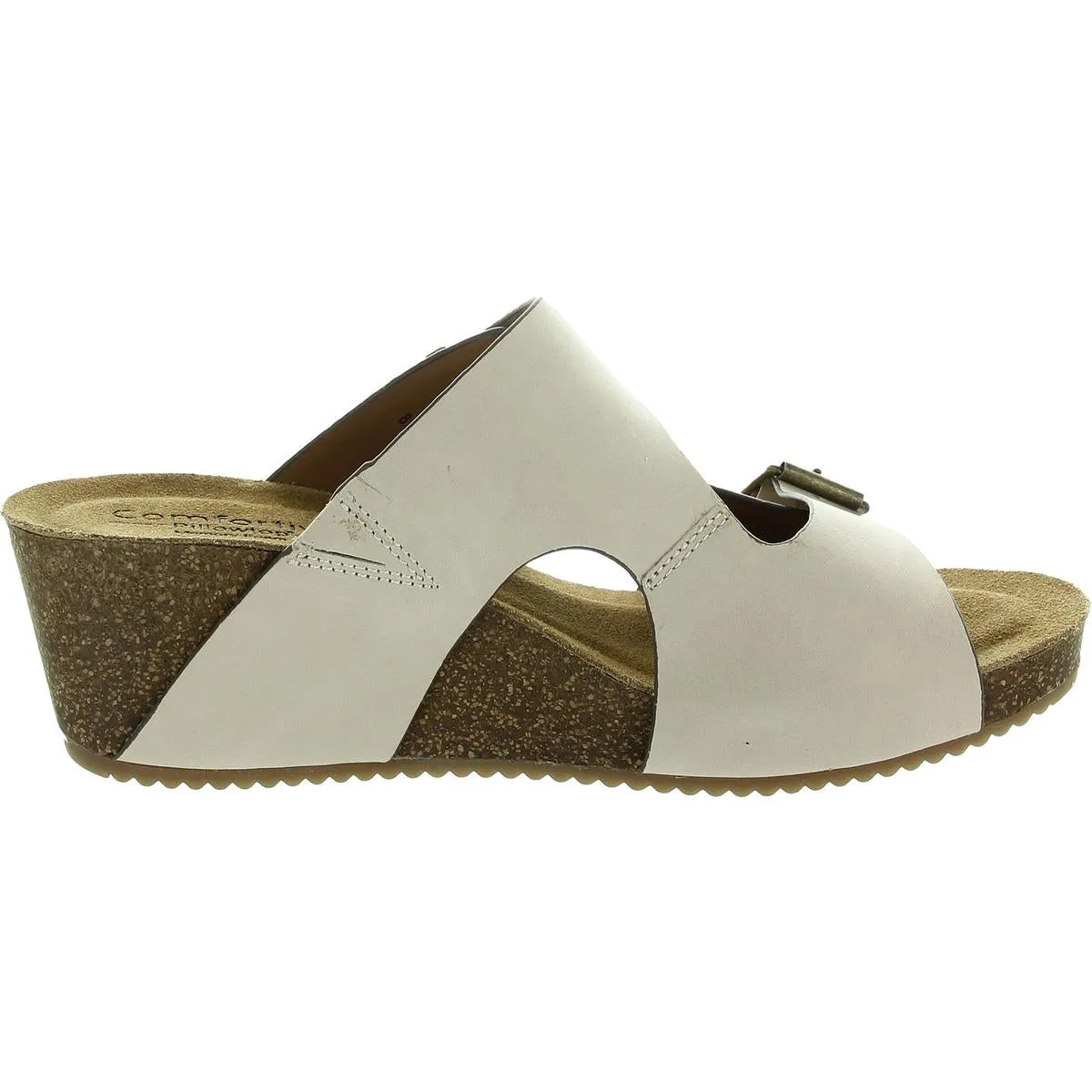 Emah Womens Memory Foam Leather Wedge Sandals