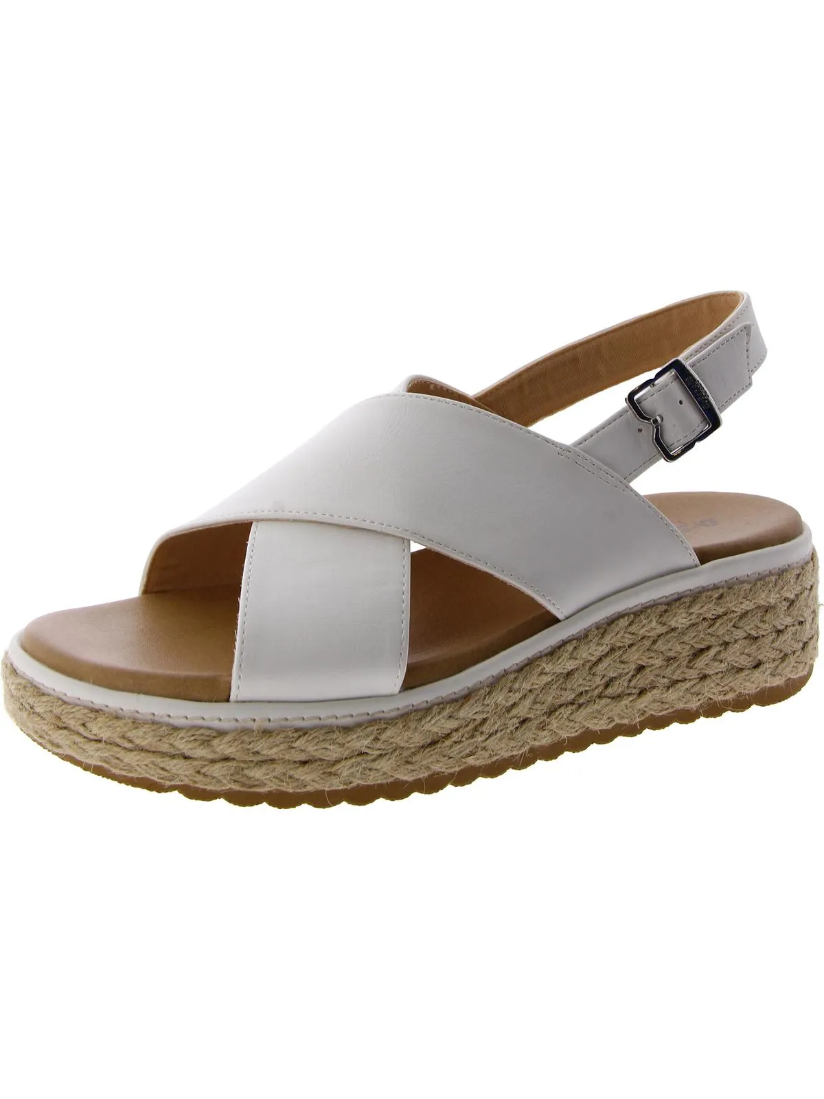 Ember Womens Criss-Cross Platform Slingback Sandals