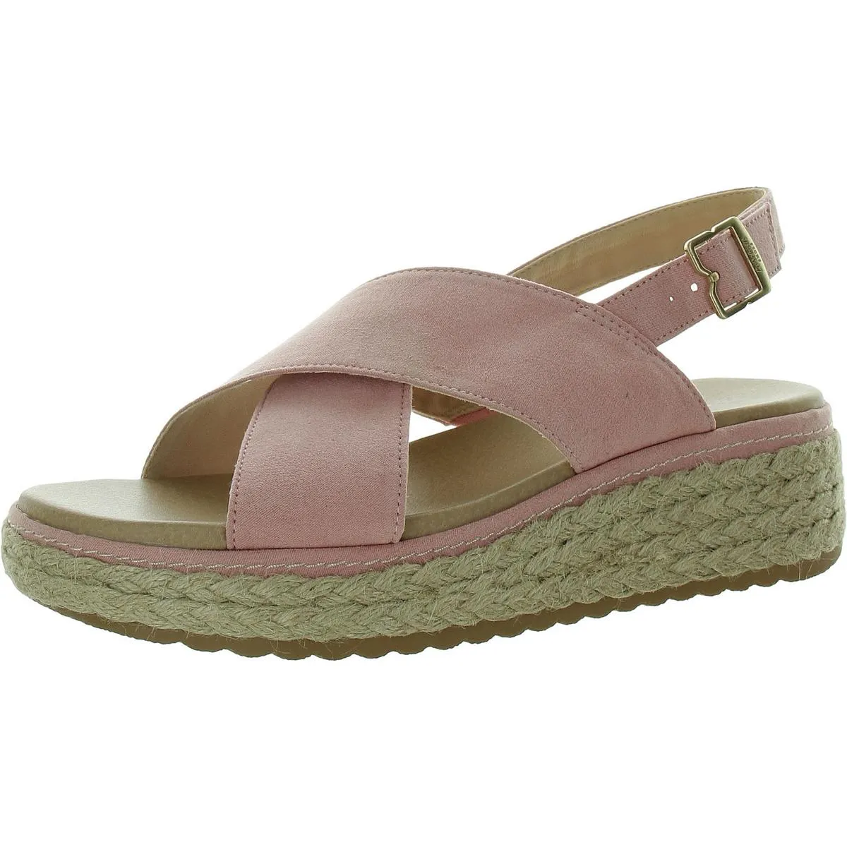 Ember Womens Criss-Cross Platform Slingback Sandals