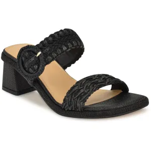 EMEREY2 Womens Cushioned Footbed Woven Block Heel