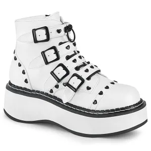 EMILY-315 White Vegan Leather