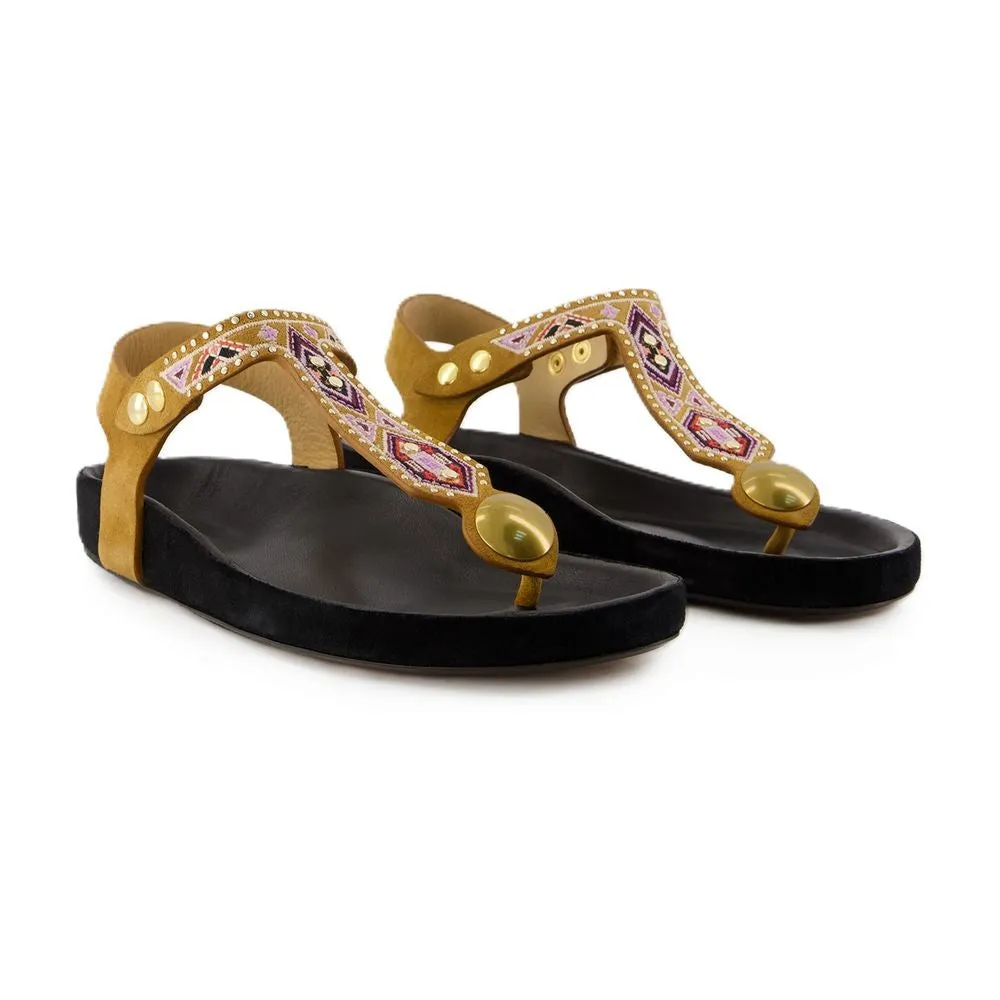 Enore Sandals - Leather - Khaki
