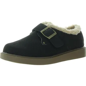 Erza Womens Faux Fur Faux Suede Shearling Boots