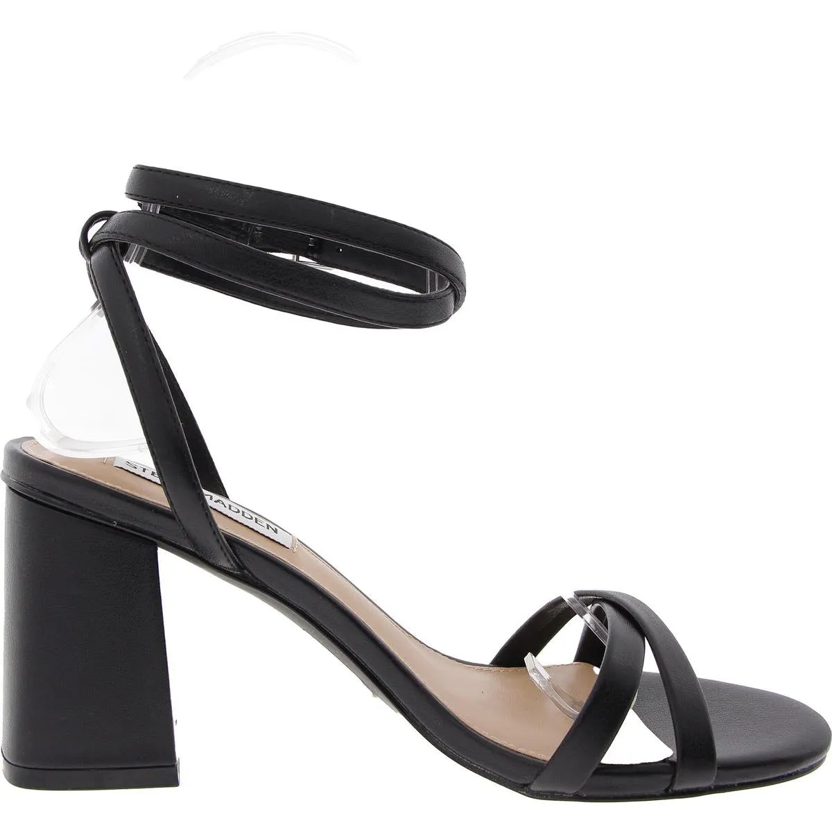 EVA Womens Adjustable Faux Leather Block Heel