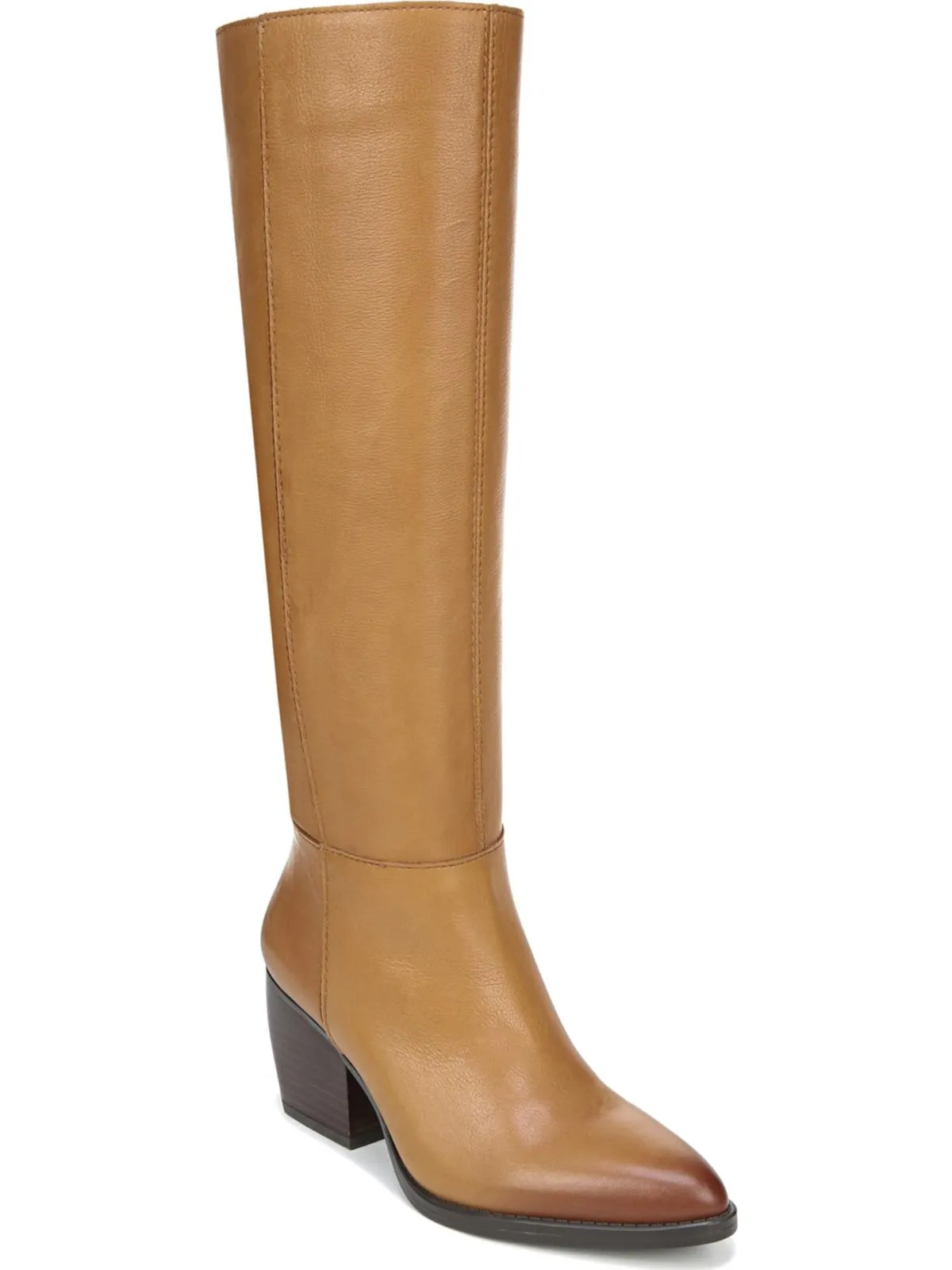 Fae Womens Zipper Block Heel Knee-High Boots
