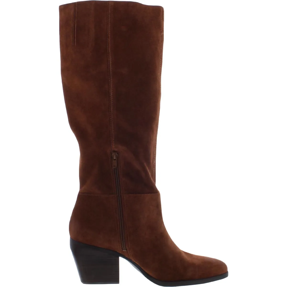 Fae Womens Zipper Block Heel Knee-High Boots