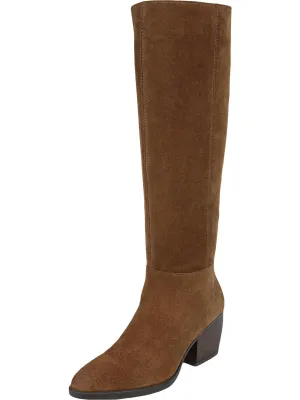 Fae Womens Zipper Block Heel Knee-High Boots
