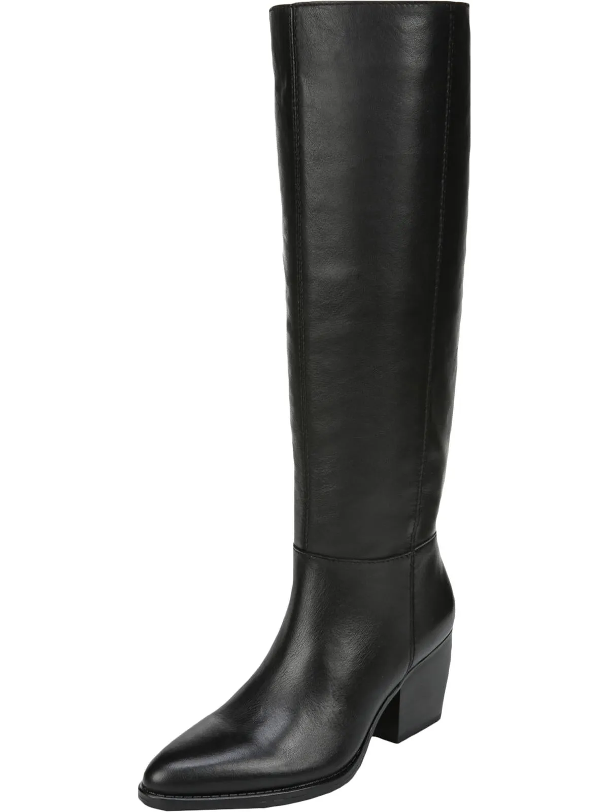 Fae Womens Zipper Block Heel Knee-High Boots