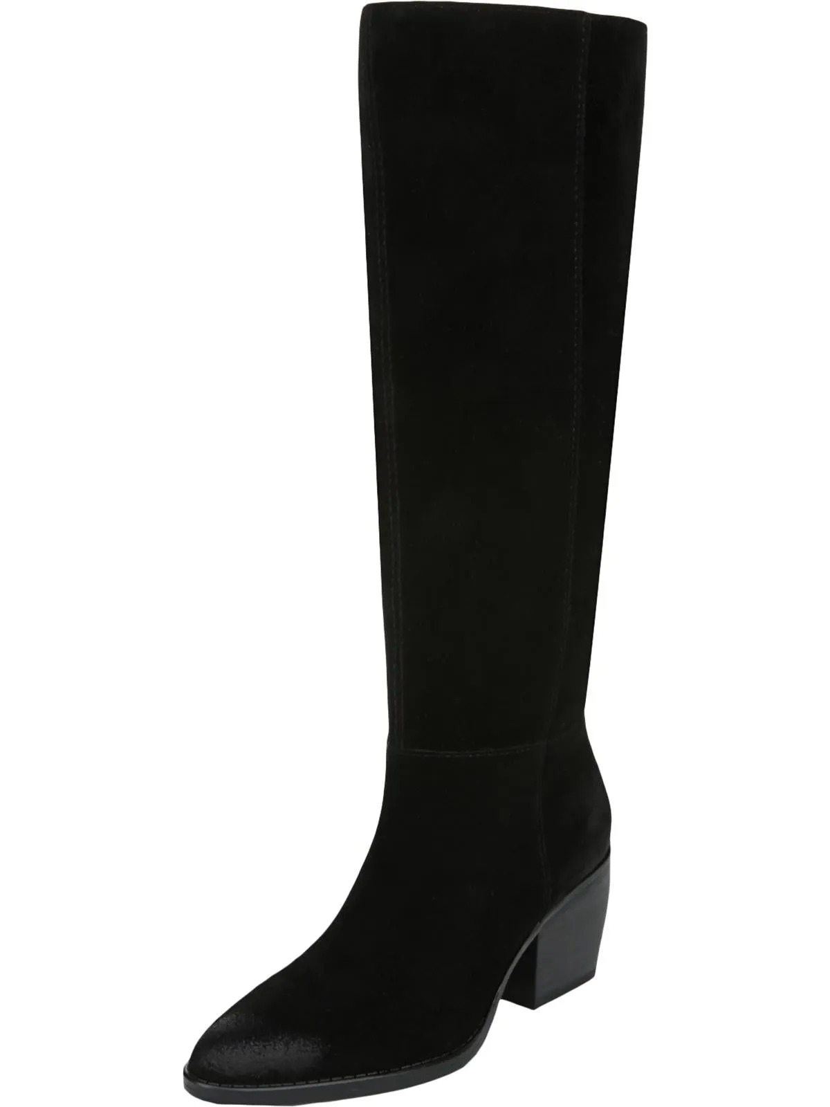 Fae Womens Zipper Block Heel Knee-High Boots