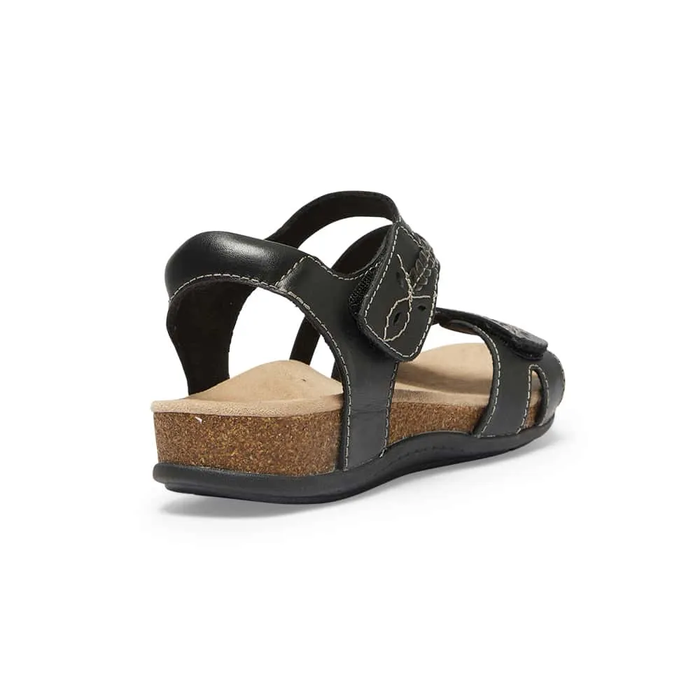 Fandango Sandal in Black Leather