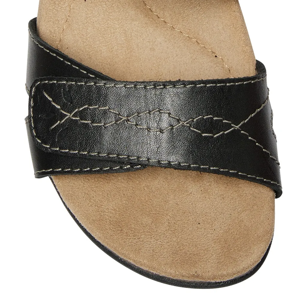 Fandango Sandal in Black Leather