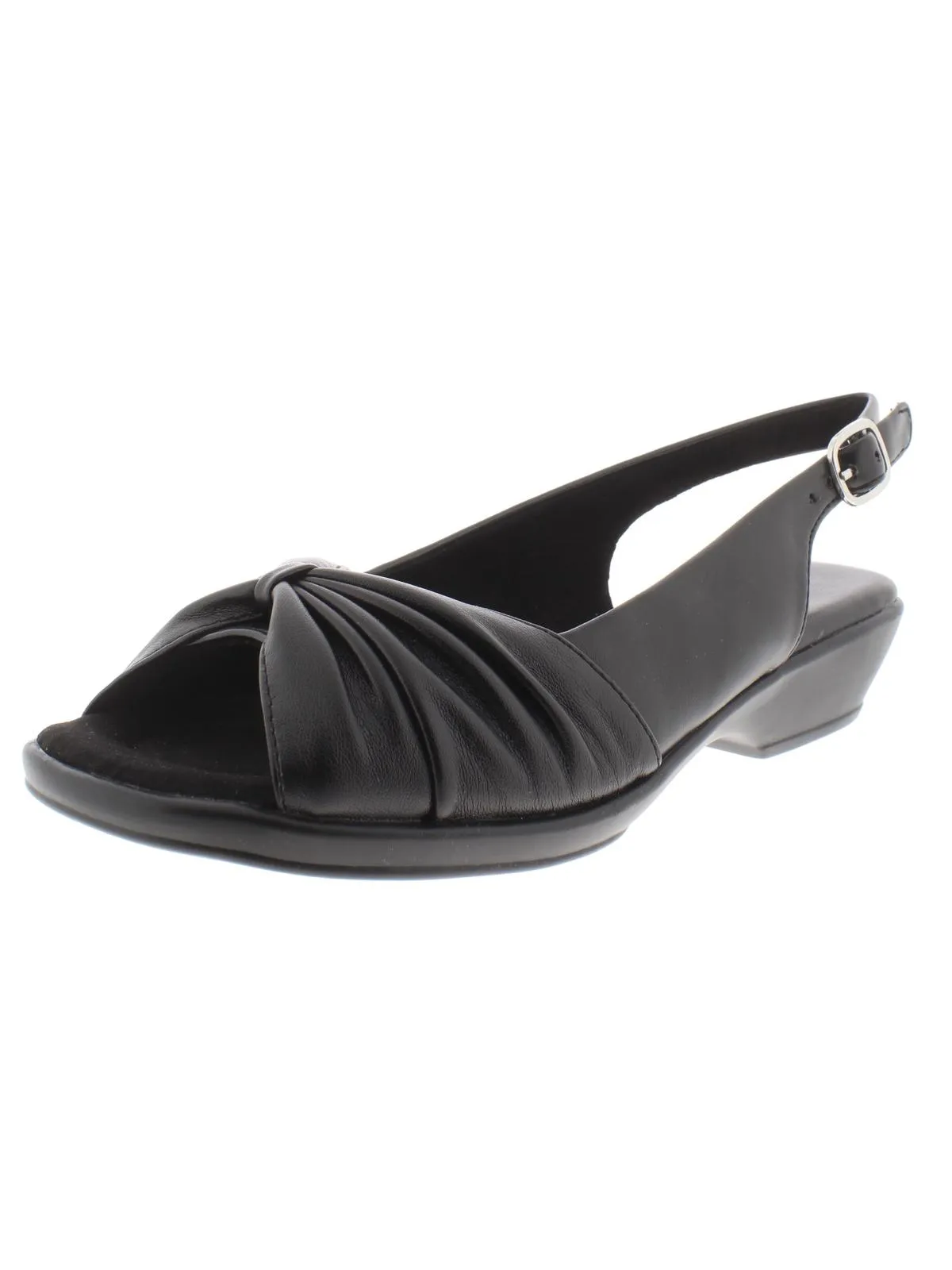 Fantasia Womens Gathered Slip On Slingback Sandals
